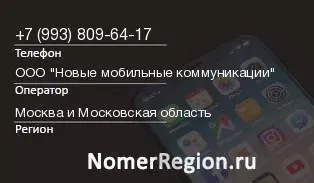 Кто звонил с 9938096417 - регион и оператор